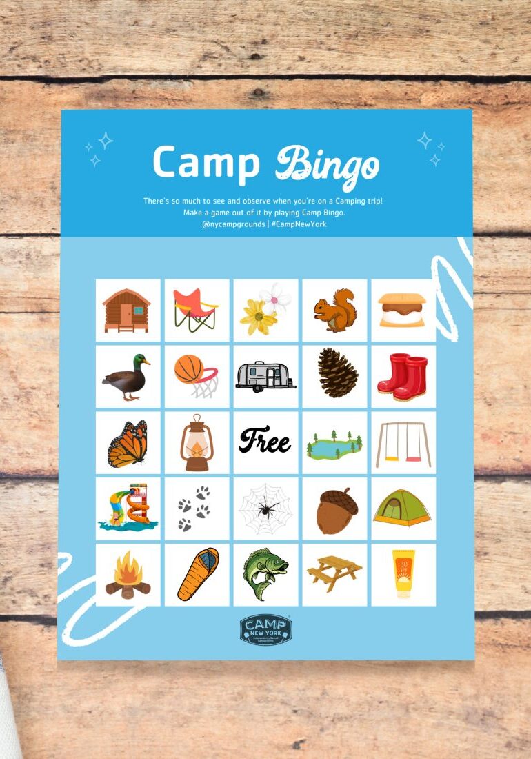 Campsite Bingo Activitiy By Camp New York
